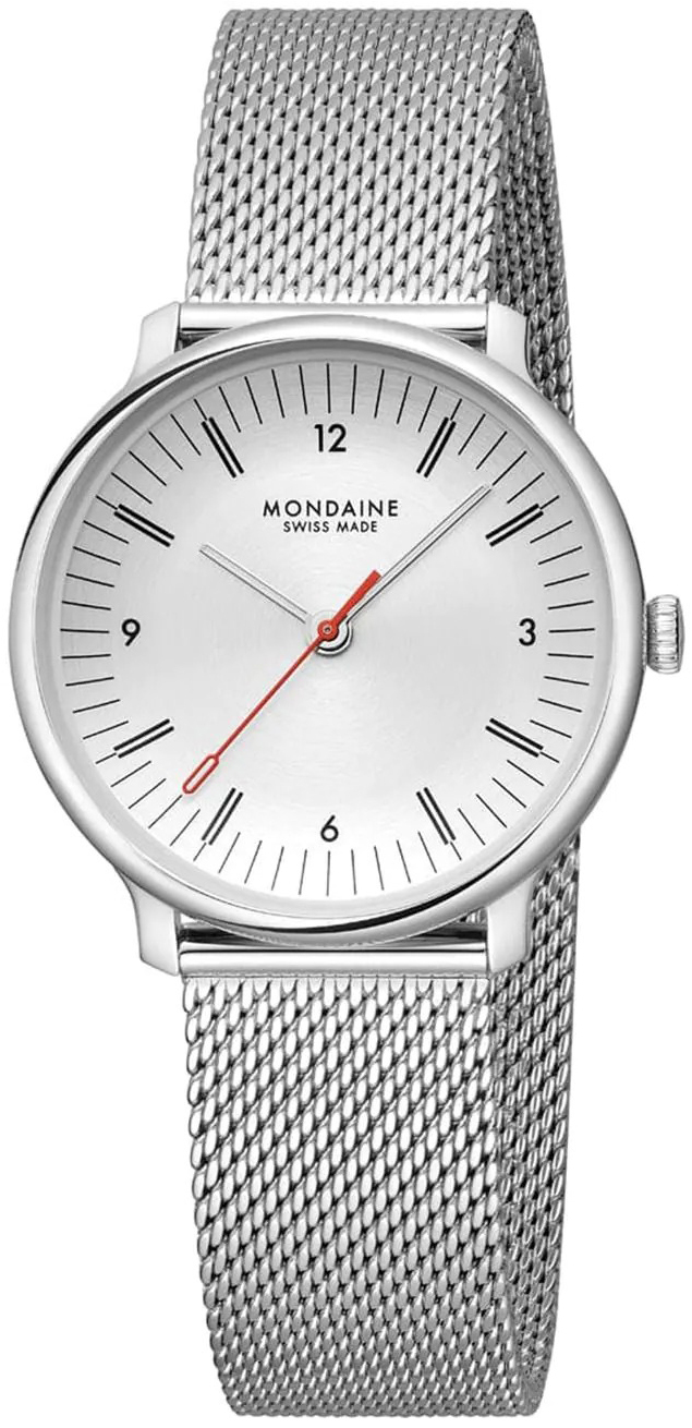Mondaine Damklocka MLE.33110.SM Doppio Silverf&auml;rgad/St&aring;l &Oslash;33 mm