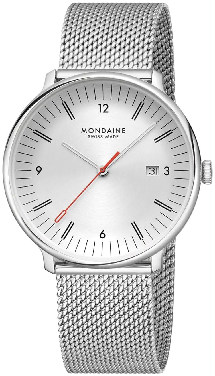 Mondaine Herrklocka MLE.41210.SM Doppio Silverf&auml;rgad/St&aring;l &Oslash;41 mm