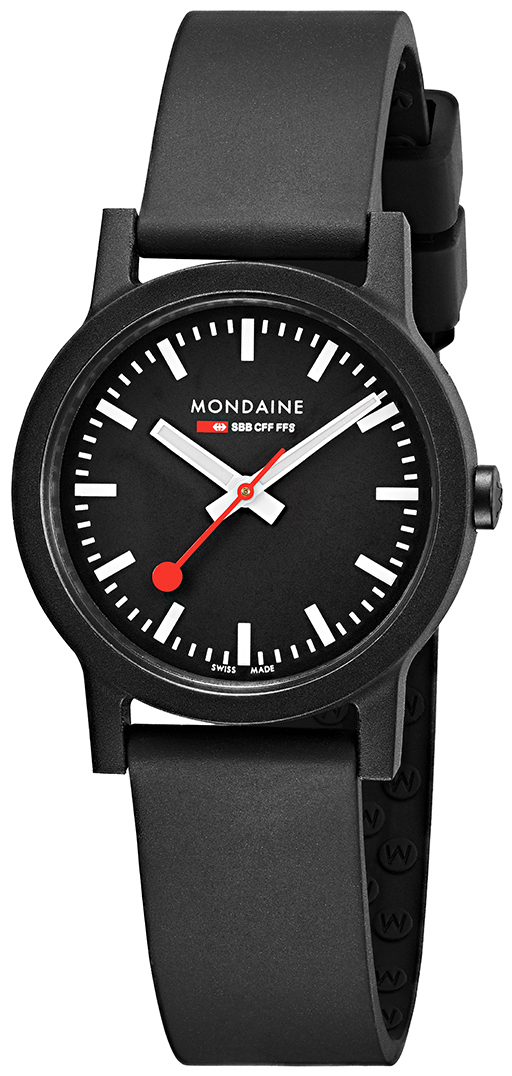 Mondaine Damklocka MS1.32120.RB Svart/Gummi Ø32 mm - Mondaine