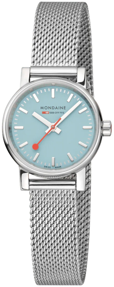 Mondaine Damklocka MSE.26140.SM Evo2 Turkos/Stål Ø26 mm