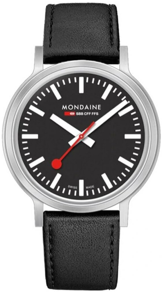Mondaine Damklocka MST.34020.LBV.SET Stop2Go Svart/L&auml;der &Oslash;34 mm