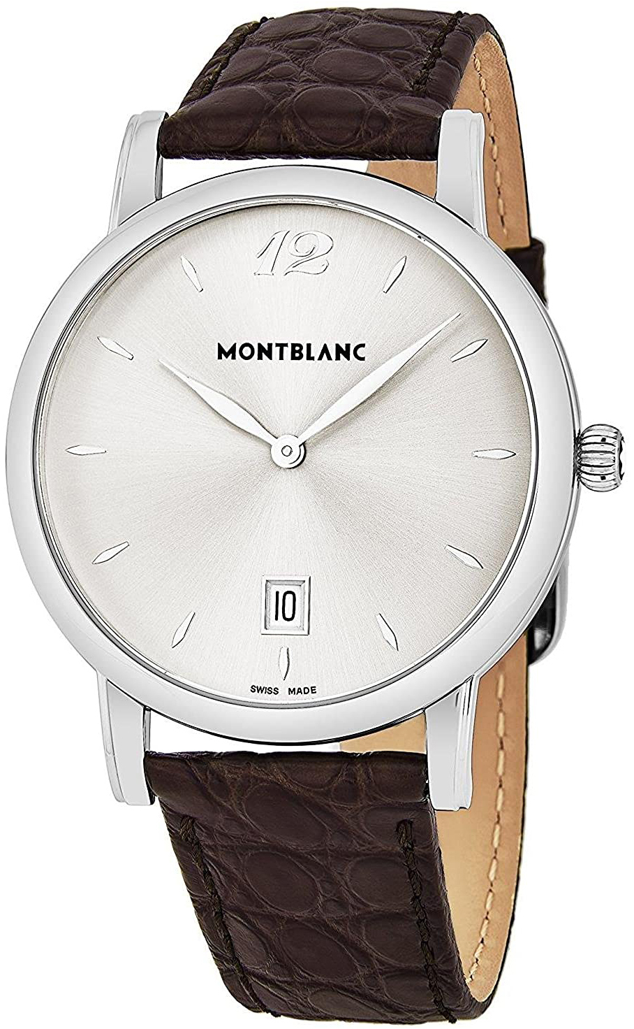 Montblanc Herrklocka 108770 Star Silverf&auml;rgad/L&auml;der &Oslash;39 mm