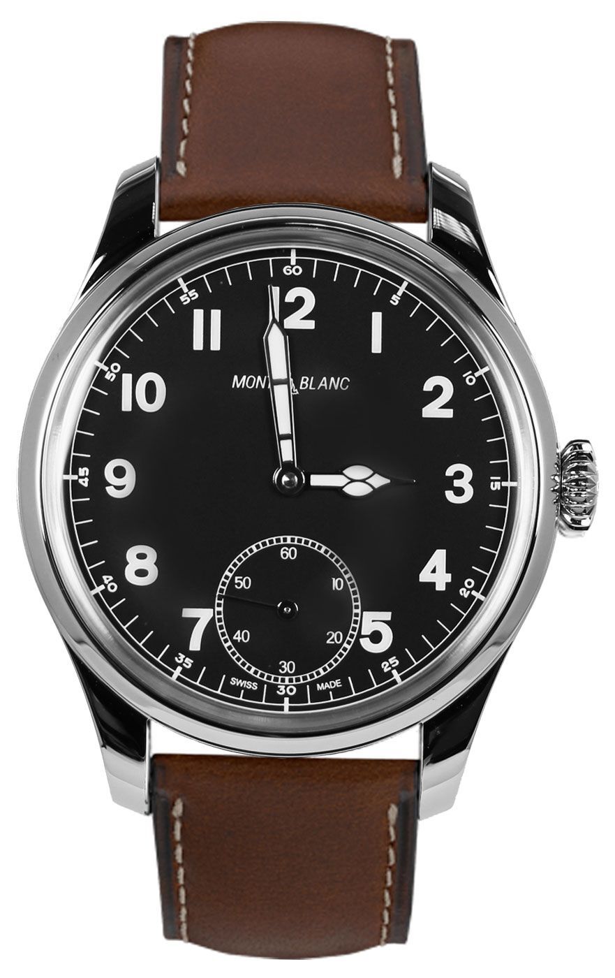 Montblanc 1858 Herrklocka 112638 Svart/Läder Ø44 mm - Montblanc