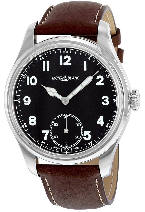 Montblanc 1858 Herrklocka 115073 Svart/Läder Ø44 mm - Montblanc