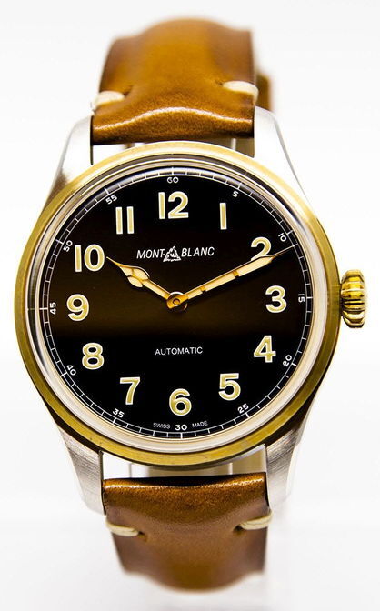 Montblanc 1858 Herrklocka 117833 Svart/Läder Ø40 mm - Montblanc