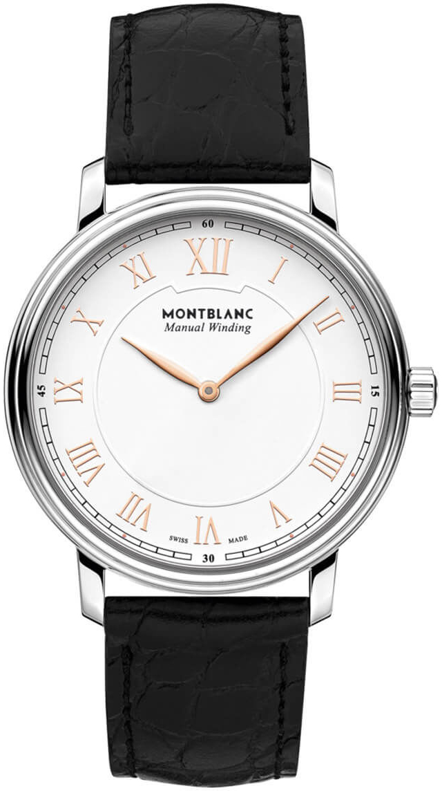 Montblanc Herrklocka 119962 Tradition Vit/Läder Ø40 mm - Montblanc