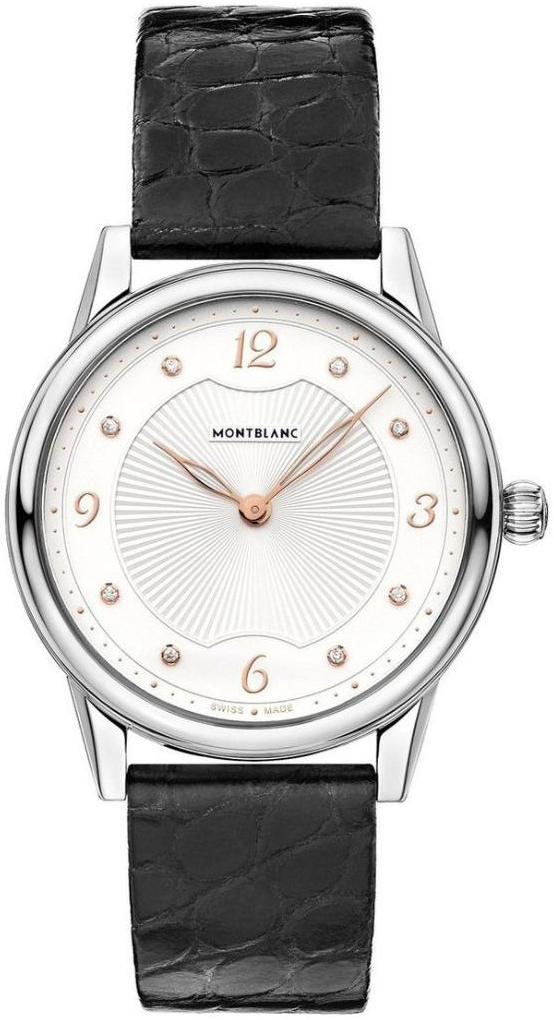 Montblanc Damklocka 123868 Boheme Vit/Läder Ø34 mm - Montblanc
