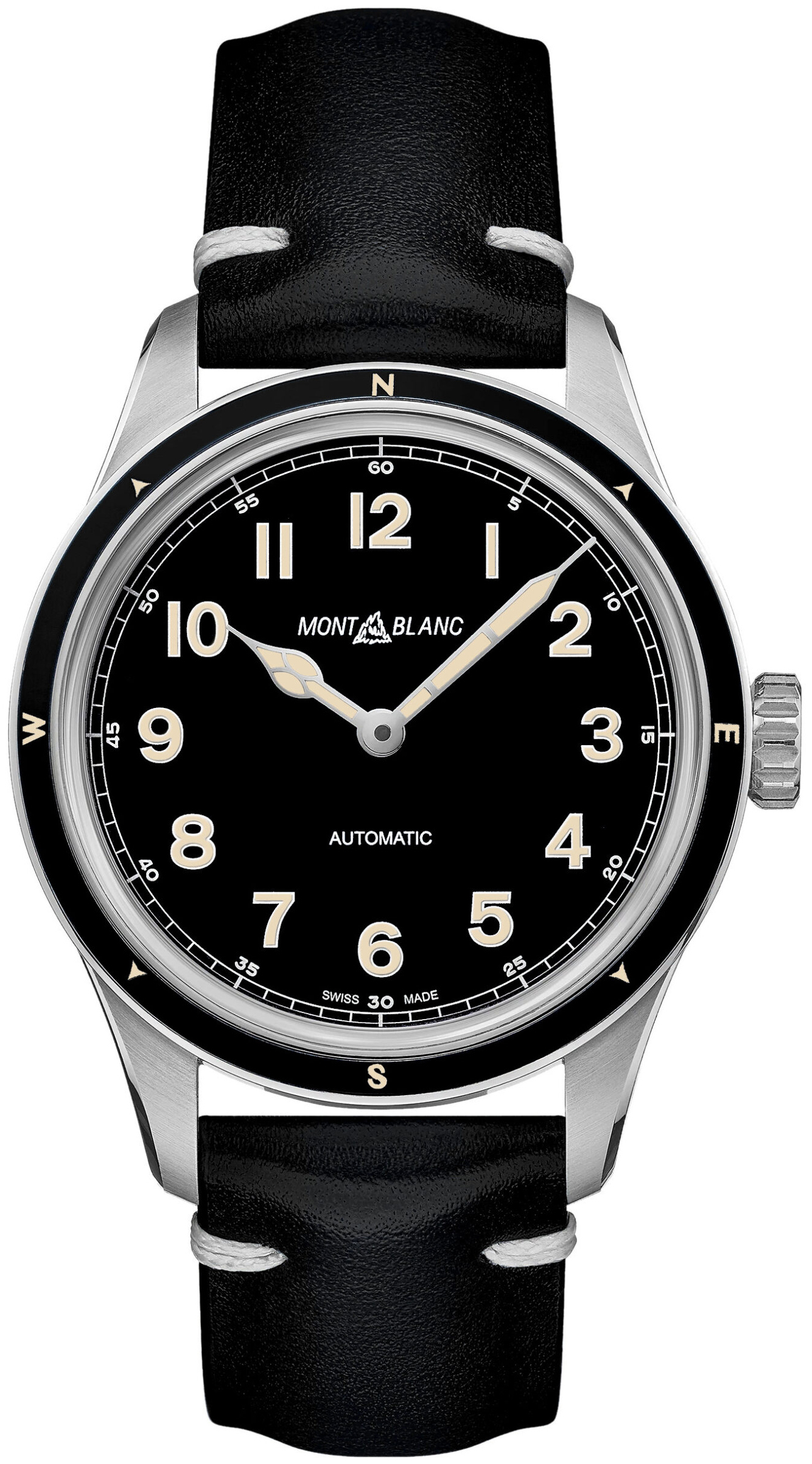 Montblanc 1858 126760 Svart/Läder Ø40 mm - Montblanc