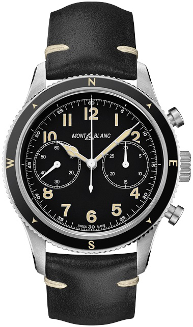 Montblanc 1858 Herrklocka 126915 Svart/Läder Ø42 mm - Montblanc