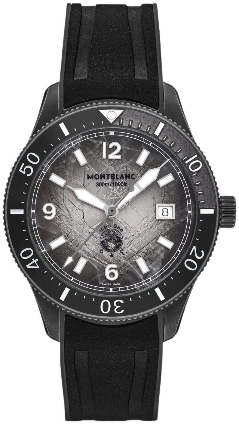 Montblanc Herrklocka 134017 Iced Sea Gr&aring;/Gummi &Oslash;41 mm