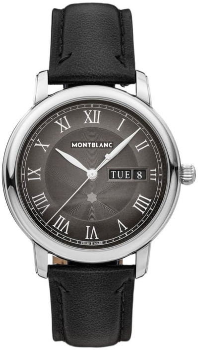 Montblanc Herrklocka 134296 Star Legacy Gr&aring;/L&auml;der &Oslash;39 mm