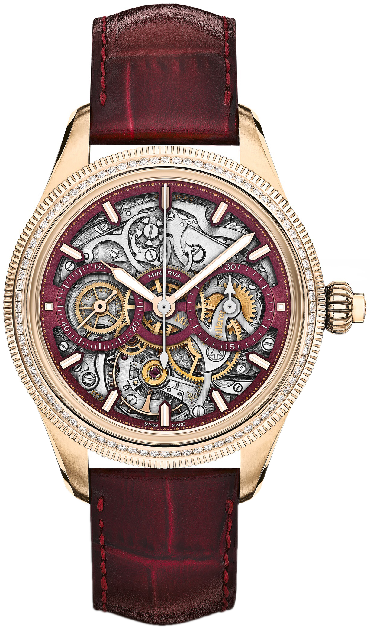 Montblanc Herrklocka 136384 The Unveiled Skelettskuren/L&auml;der &Oslash;39 mm