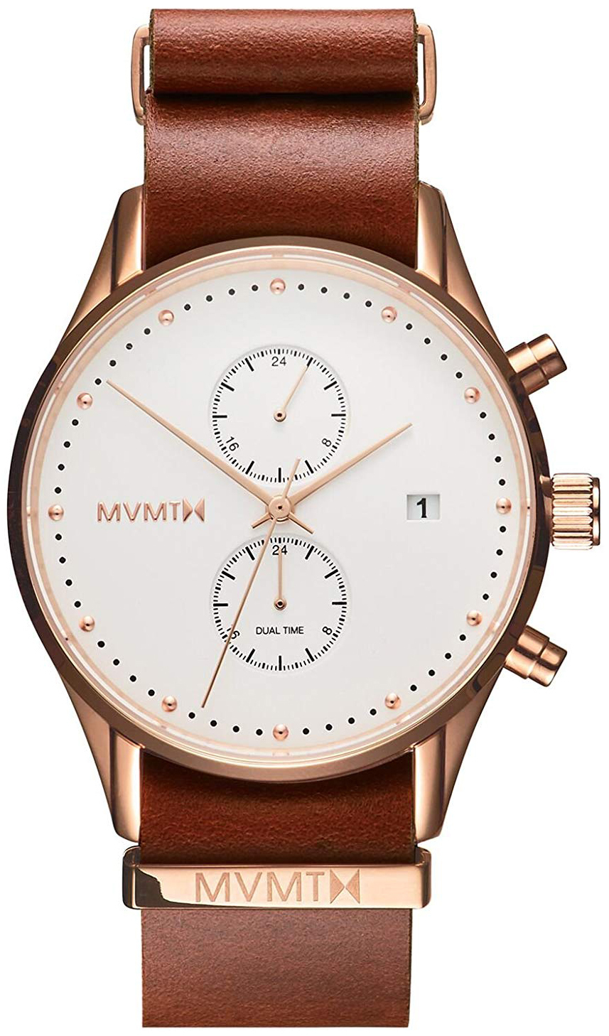 MVMT Herrklocka MV01-RGNA2 Voyager Vit/Läder Ø42 mm - MVMT