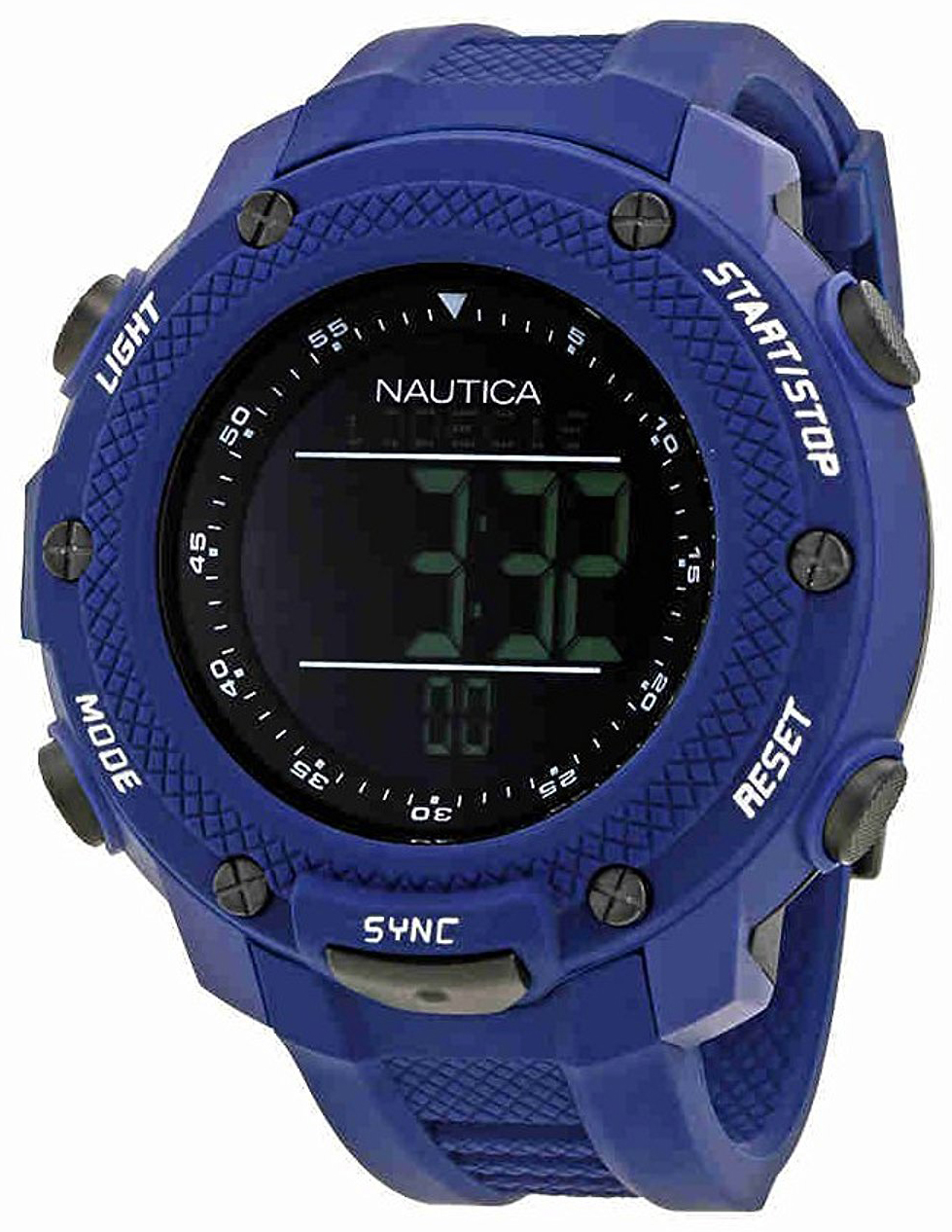 Nautica Herrklocka NAI19524G LCD/Gummi Ø56 mm - Nautica