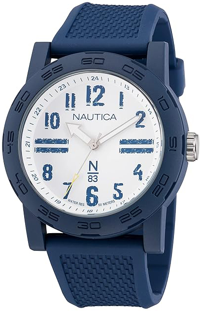 Nautica Herrklocka NAPATS301 N83 Vit/Gummi Ø44 mm - Nautica