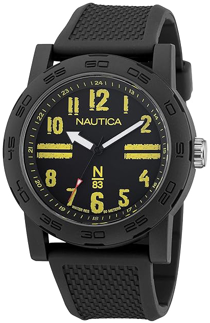Nautica Herrklocka NAPATS303 N83 Svart/Gummi Ø44 mm - Nautica