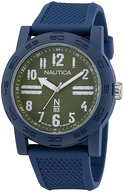 Nautica Herrklocka NAPATS305 N83 Grön/Gummi Ø44 mm