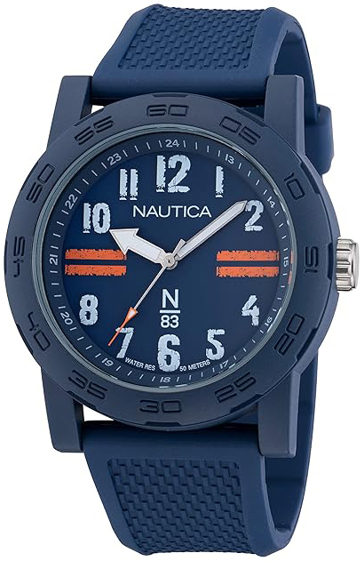 Nautica Herrklocka NAPATS306 N83 Blå/Gummi Ø44 mm