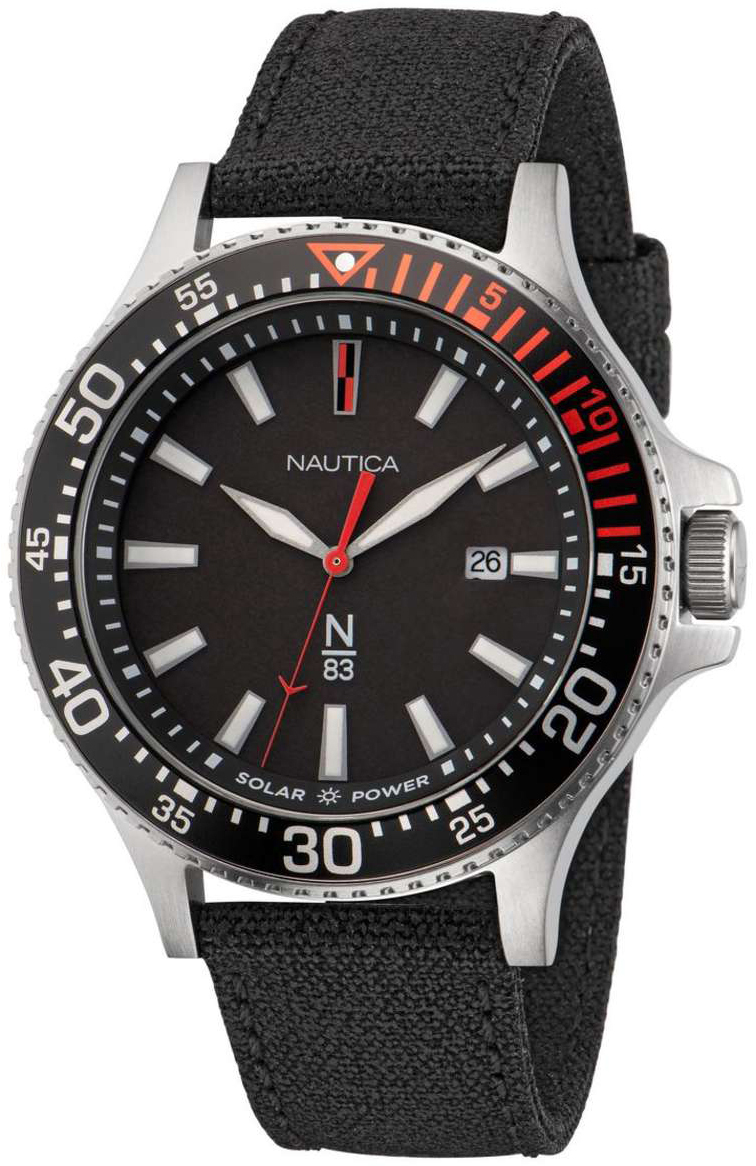 Nautica Herrklocka NAPCBF201 Cocoa Beach Svart/Textil Ø43 mm - Nautica