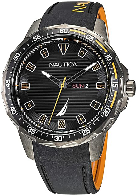 Nautica Herrklocka NAPCLS113 Coba Lake Svart/Gummi Ø48 mm - Nautica