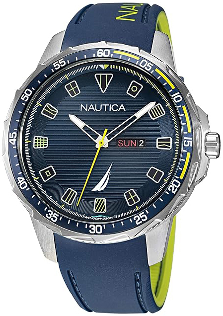 Nautica Herrklocka NAPCLS114 Coba Lake Blå/Gummi Ø48 mm - Nautica