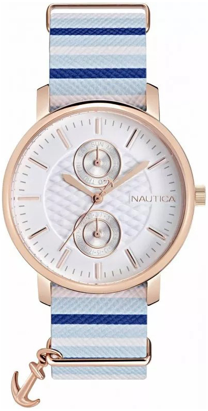 Nautica Damklocka NAPCMS902 Coral Gables Vit/Läder Ø40.5 mm - Nautica
