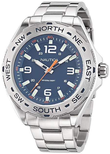 Nautica Herrklocka NAPCWS302 Clearwater Beach Blå/Stål Ø48 mm - Nautica