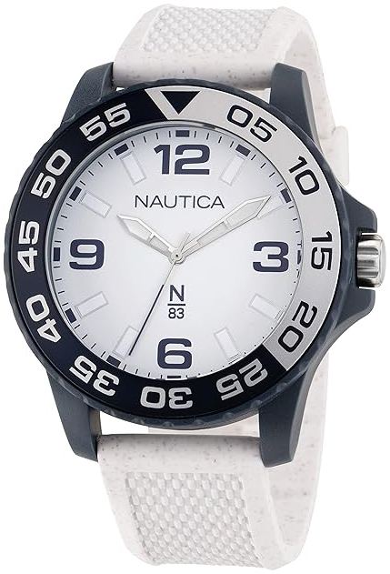 Nautica Herrklocka NAPFWS301 N83 Silverfärgad/Gummi Ø45 mm - Nautica