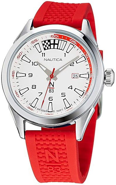 Nautica Herrklocka NAPHBS118 N83 Silverfärgad/Gummi Ø40 mm - Nautica