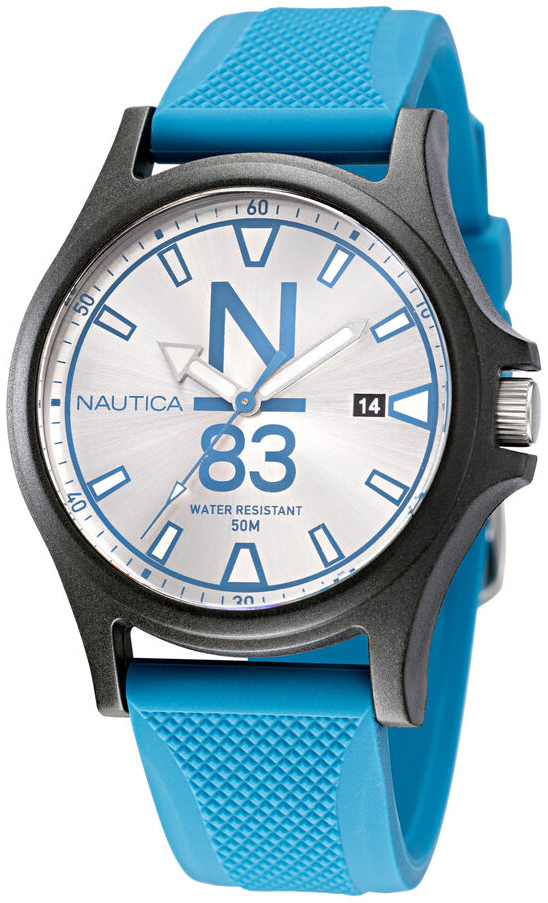 Nautica Herrklocka NAPJSS225 Java Sea Silverfärgad/Gummi Ø40 mm - Nautica