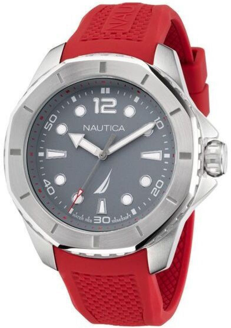 Nautica Herrklocka NAPKMF202 Koh May Bay Grå/Gummi Ø46 mm - Nautica