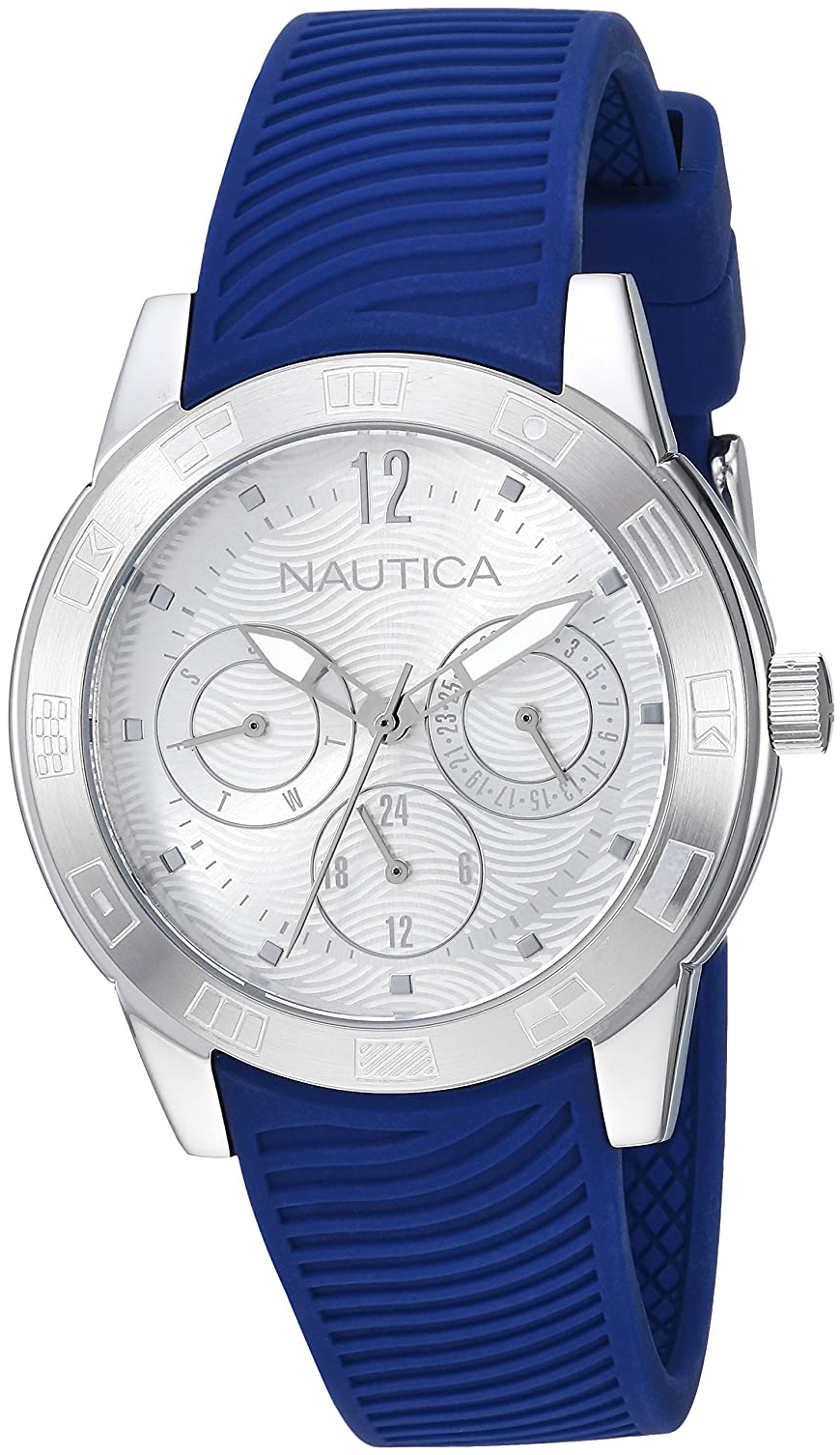 Nautica Damklocka NAPLBC001 Silverfärgad/Gummi Ø37 mm