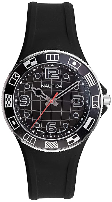 Nautica Herrklocka NAPLBS904 Lummus Beach Svart/Gummi Ø42 mm - Nautica