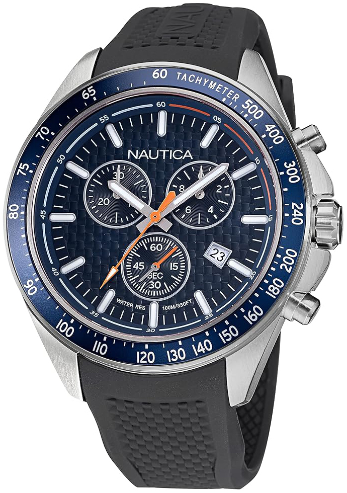 Nautica Herrklocka NAPOBF121 Ocean Beach Blå/Gummi Ø46 mm