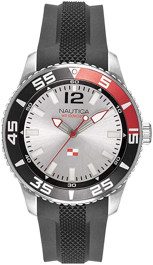 Nautica Herrklocka NAPPBP904 Silverfärgad/Gummi Ø44 mm
