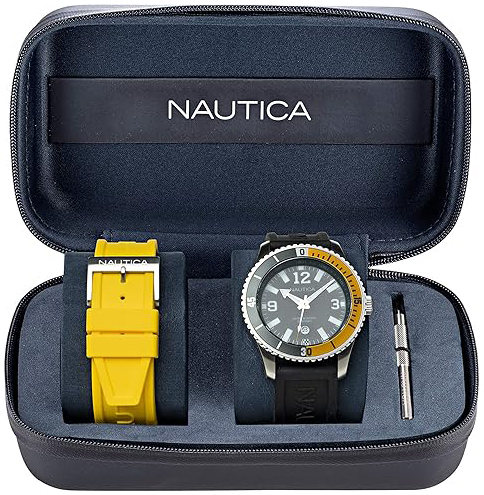 Nautica Herrklocka NAPPBS165 Pacific Beach Grå/Gummi Ø44 mm