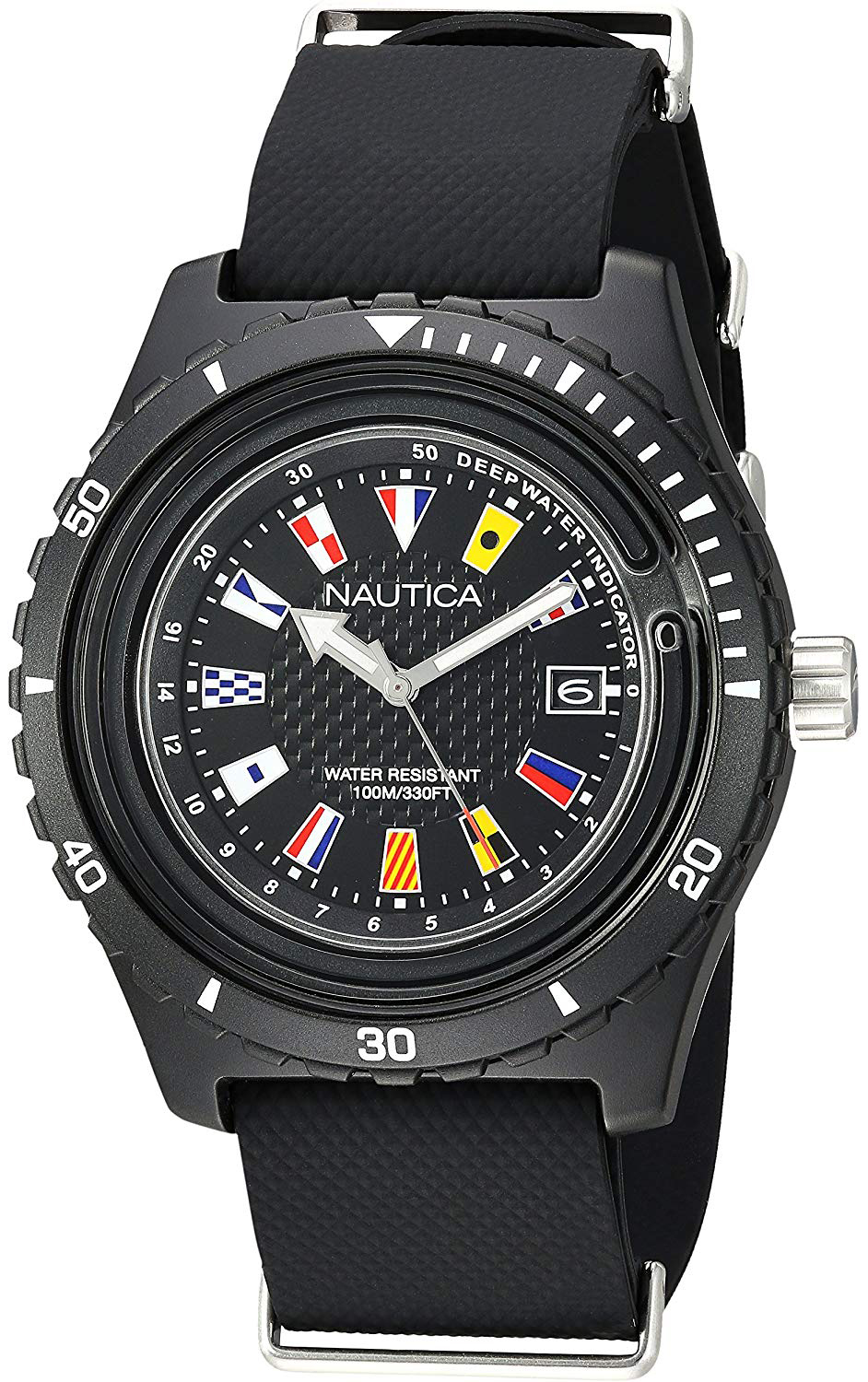 Nautica Herrklocka NAPSRF001 Svart/Gummi Ø46 mm