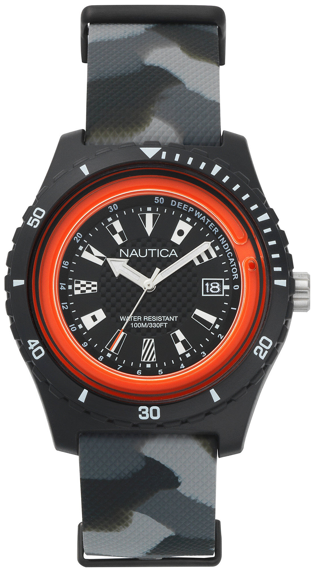 Nautica Herrklocka NAPSRF005 Svart/Gummi Ø46 mm - Nautica