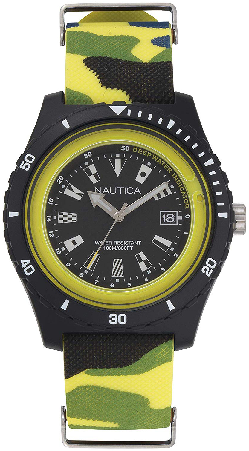 Nautica Herrklocka NAPSRF007 Svart/Gummi Ø46 mm - Nautica