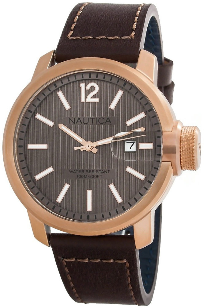 Nautica Herrklocka NAPSYD005 Sydney Brun/Läder Ø44 mm - Nautica