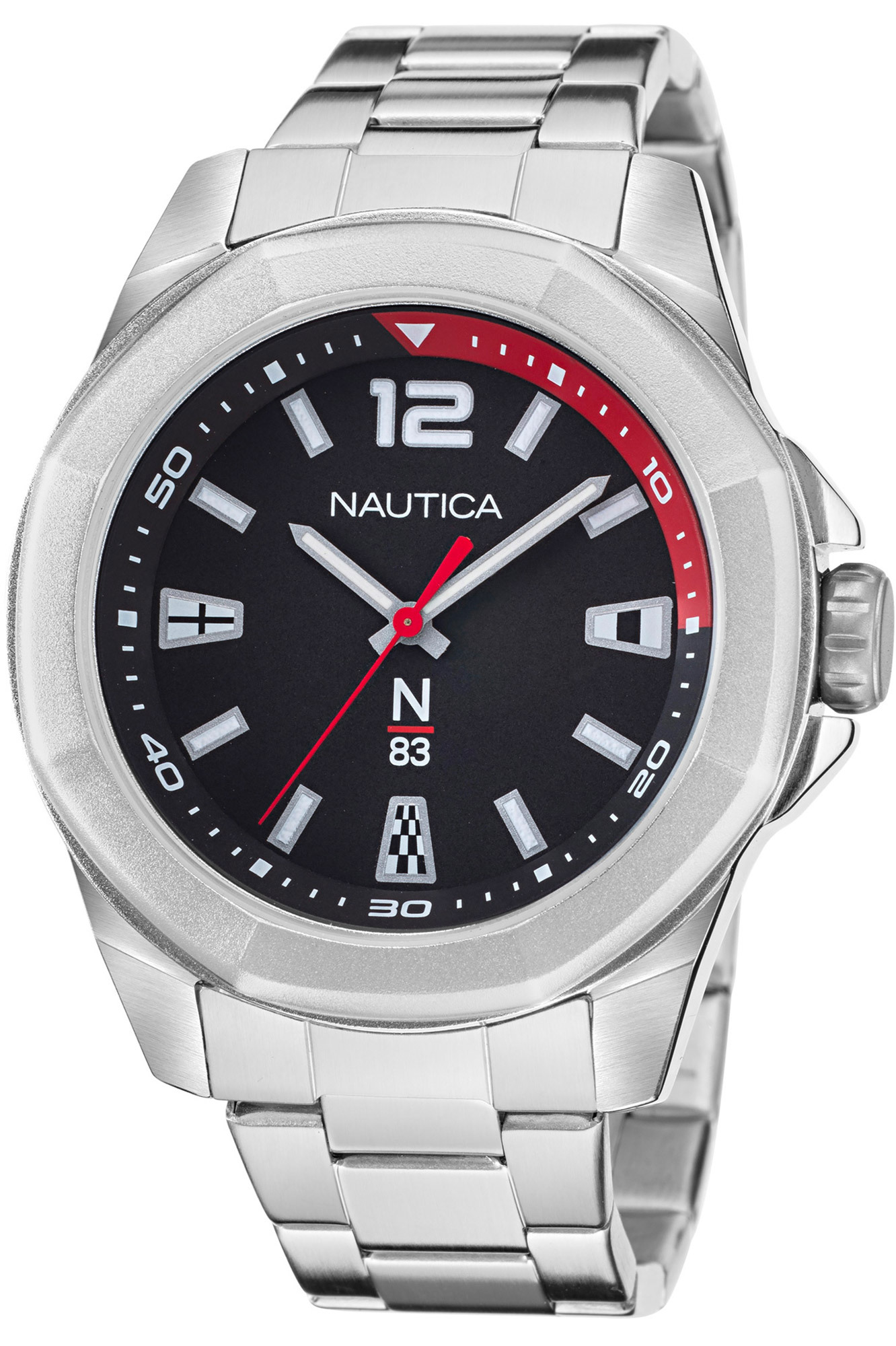 Nautica Herrklocka NAPTBF104 Svart/Stål Ø46 mm - Nautica