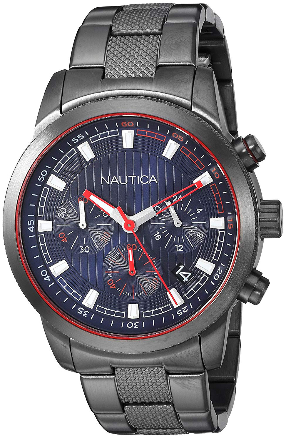 Nautica Herrklocka NAPTYR005 Blå/Stål Ø44 mm - Nautica