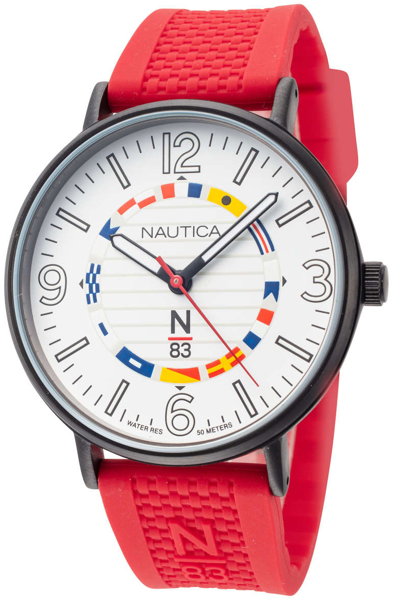 Nautica Herrklocka NAPWGS907 N83 Vit/Gummi Ø42 mm - Nautica