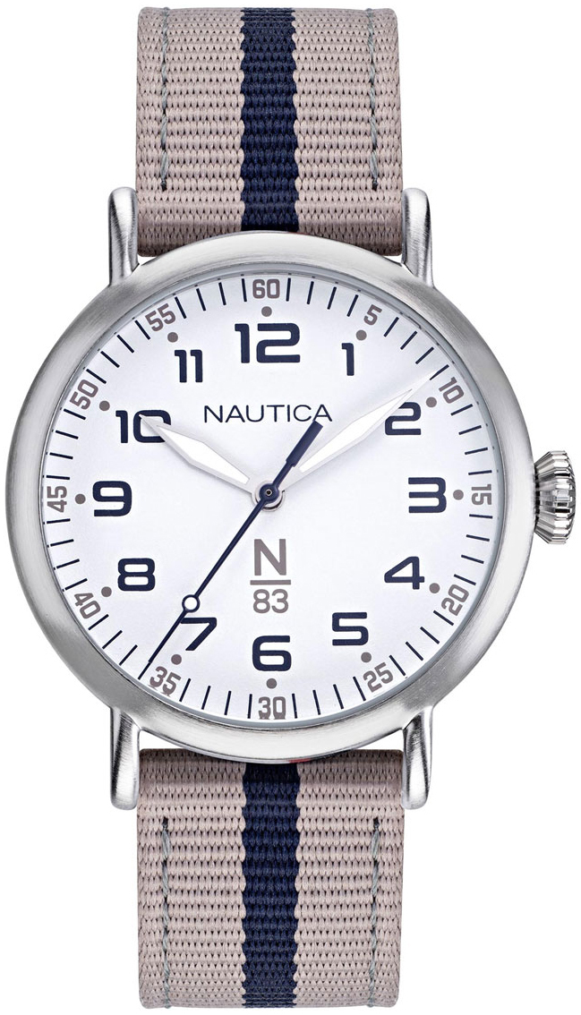 Nautica Damklocka NAPWLF921 Vit/Textil Ø40 mm - Nautica