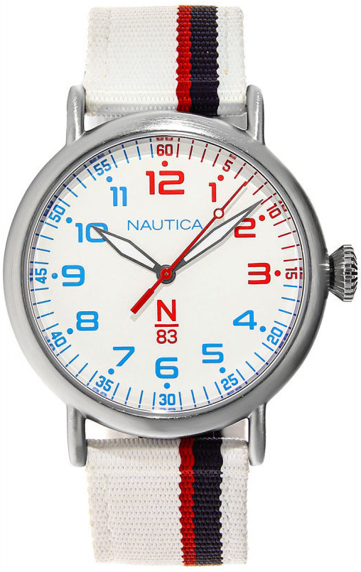 Nautica Herrklocka NAPWLS915 Wakeland Vit/Textil Ø40 mm - Nautica
