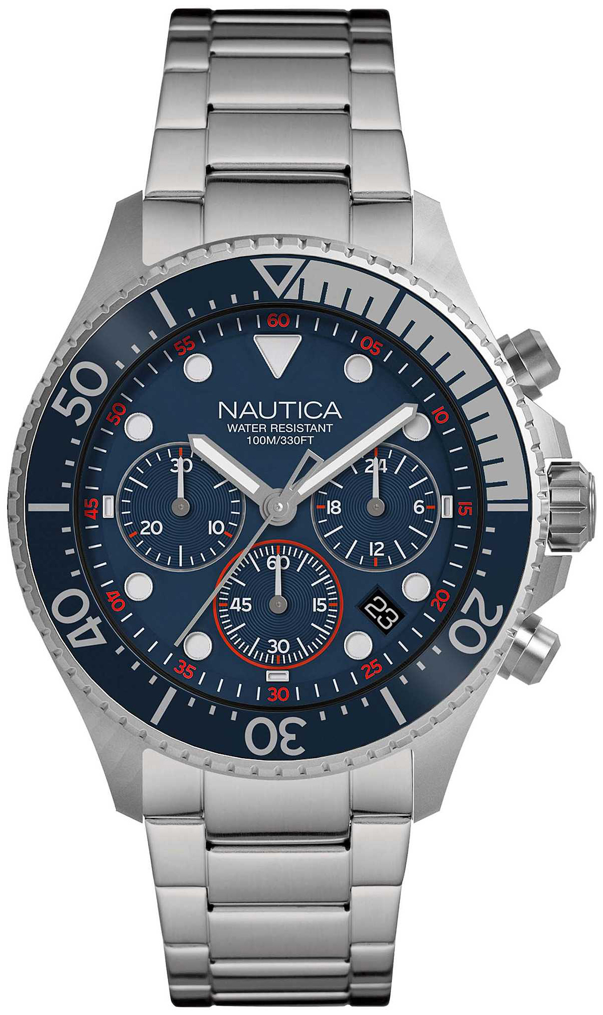 Nautica Herrklocka NAPWPC006 Blå/Stål Ø44 mm - Nautica