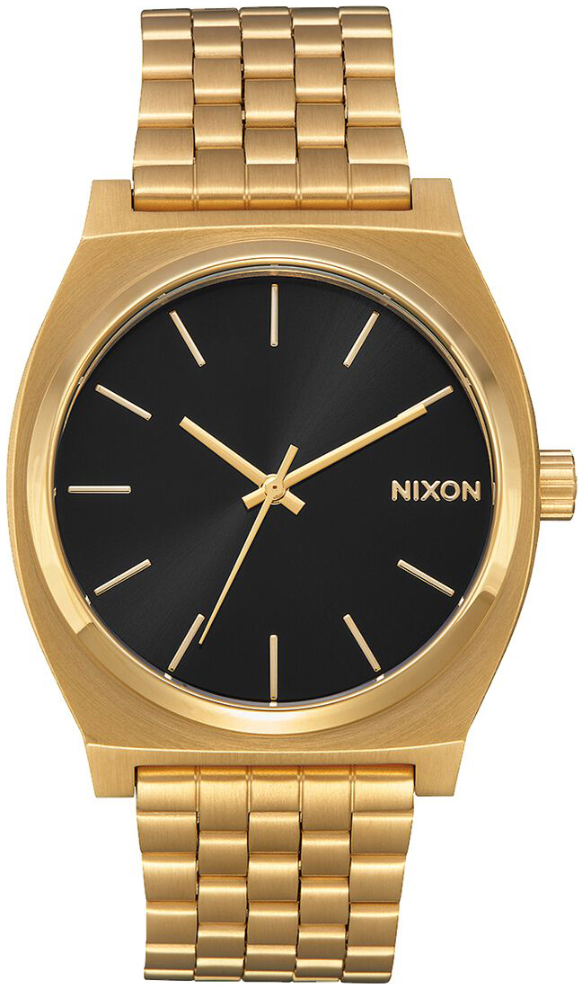 Nixon Damklocka A0452042-00 The Time Teller Svart/Gulguldtonat stål - Nixon