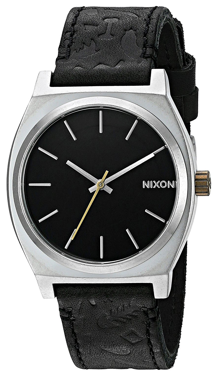 Nixon The Time Teller Herrklocka A0452222-00 Svart/Läder Ø37 mm