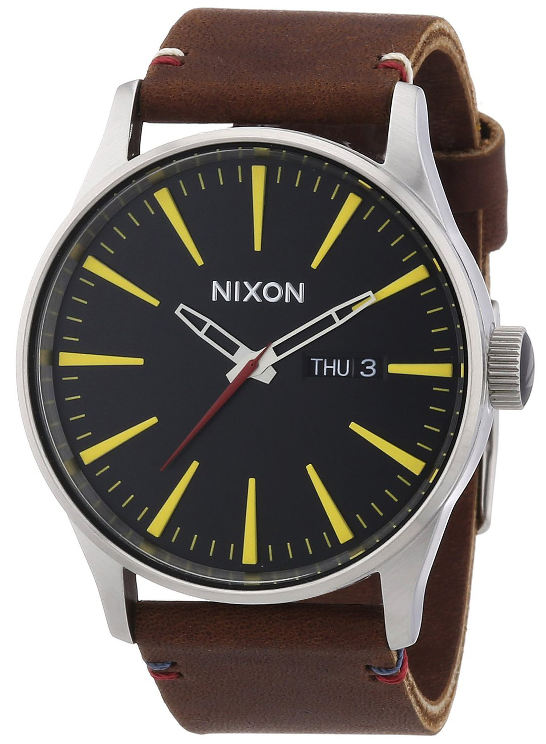 Nixon Herrklocka A105019-00 Svart/Läder Ø42 mm - Nixon