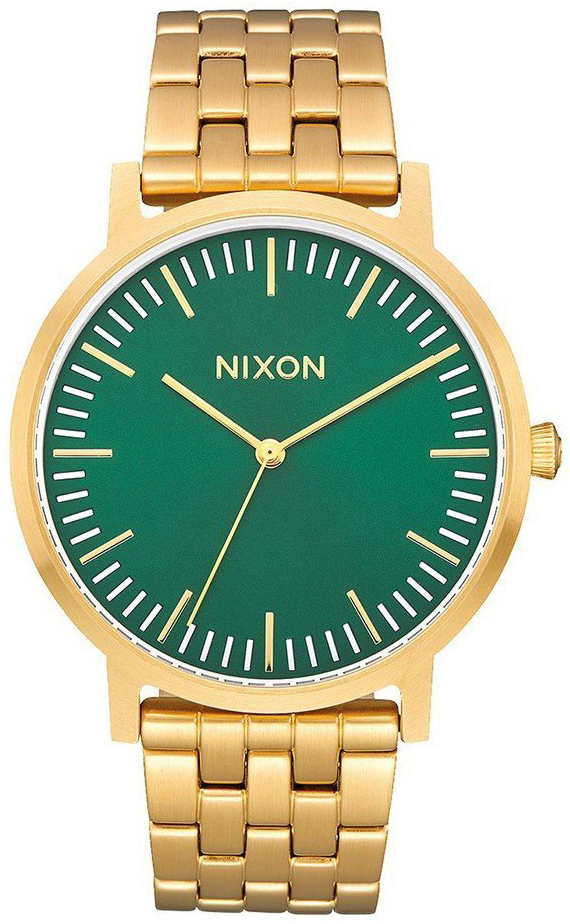 Nixon 99999 Herrklocka A10572691-00 Grön/Gulguldtonat stål Ø40 mm - Nixon